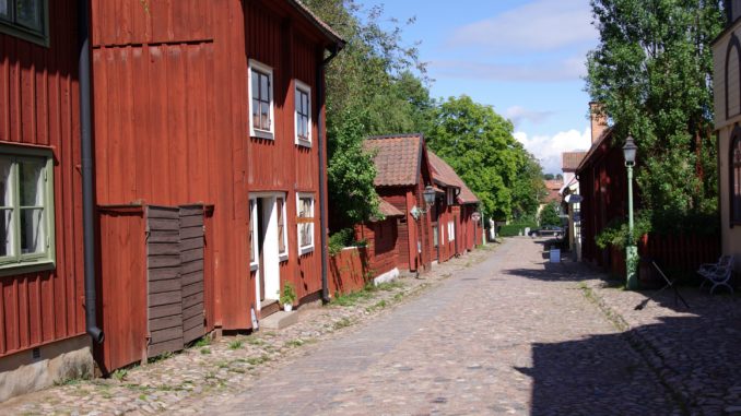 Linköping Gamla huvudgata bilden föreställer Gamla Linköping